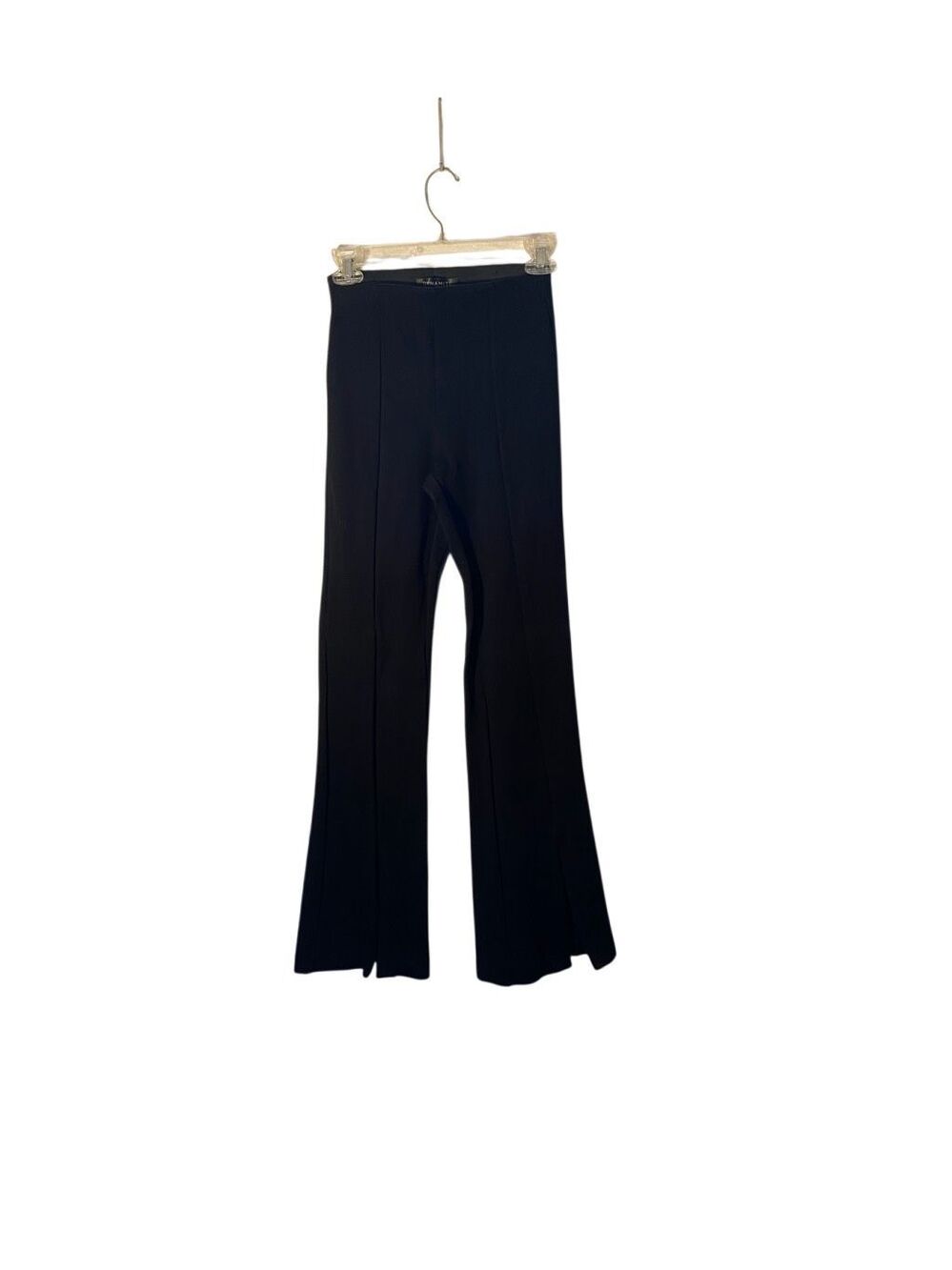 Dynamite women’s black Ponte knit flare pants with slit XS